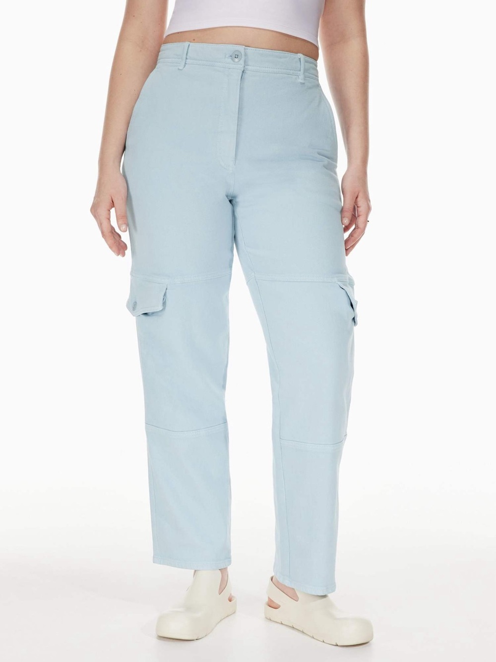 Aritzia Wilfred Free Maeve Cargo Pants Pastel Blue Size 8 NWT